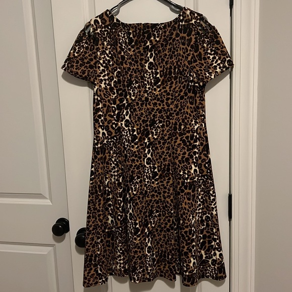 AGB Leopard Print Dress - Brown and Black - Picture 2 of 11